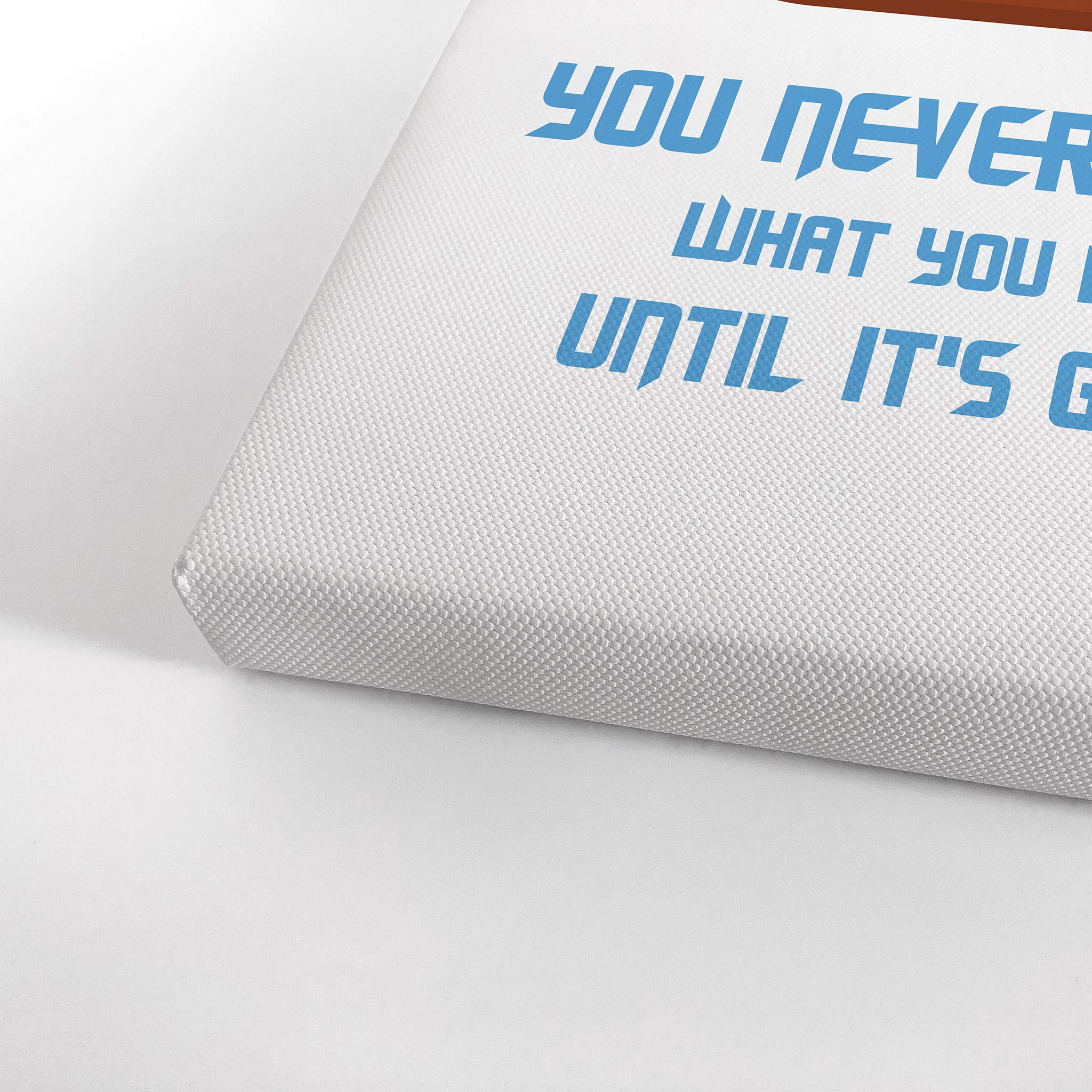 Smile Art Design 'You Never Know What You Have Until It's Gone' Motivational Bathroom Wall Decor - Funny Toilet Quote Canvas Print for Kids & Adults - Ready to Hang 36x24 Inch - Made in USA - Perfect for Bathrooms, Powder Rooms & Humorous Home Decor