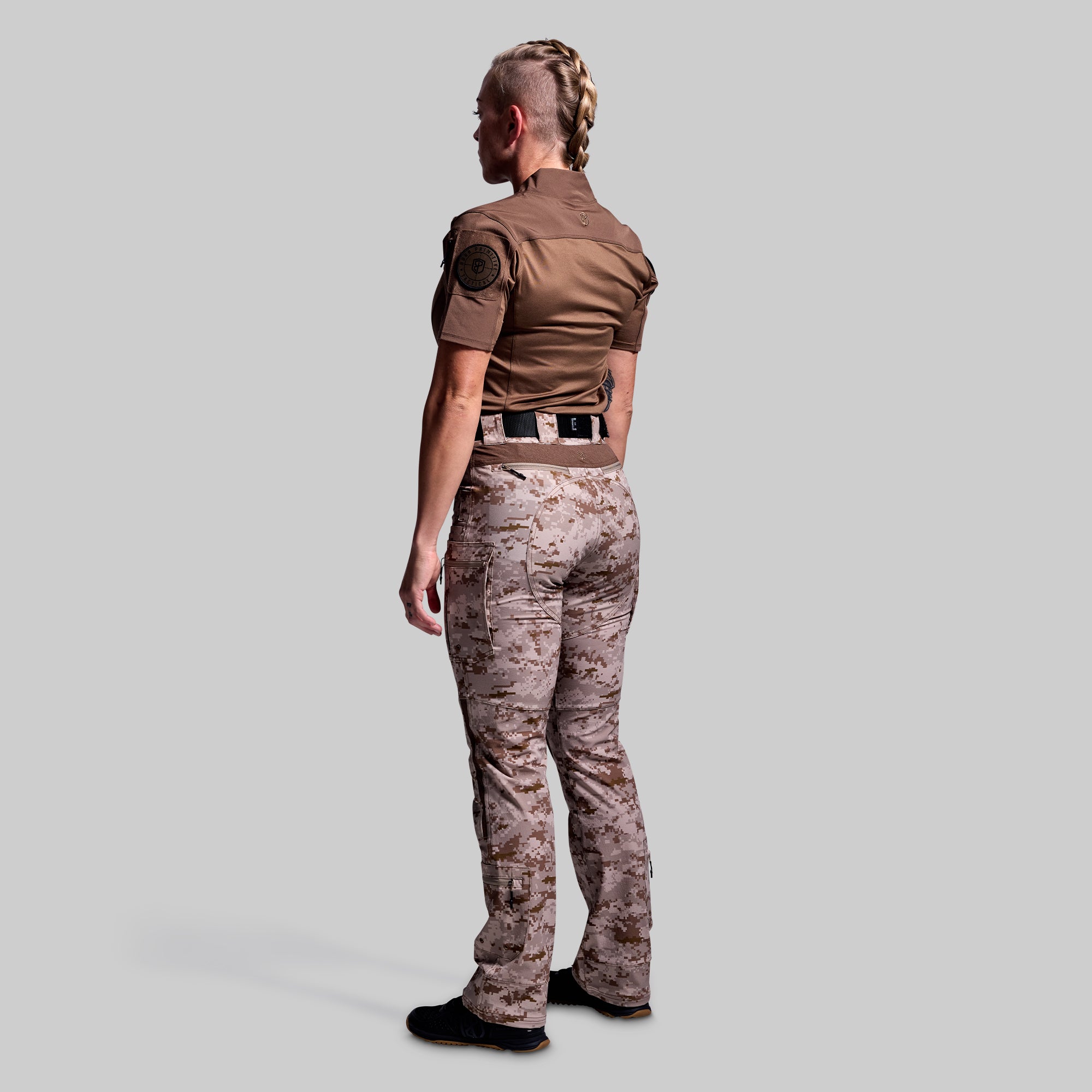 Women's Tactical Pants - Desert Digital Camo Combat Pants for Outdoor, Hiking & Airsoft | Lightweight Durable Military Style Cargo Pants