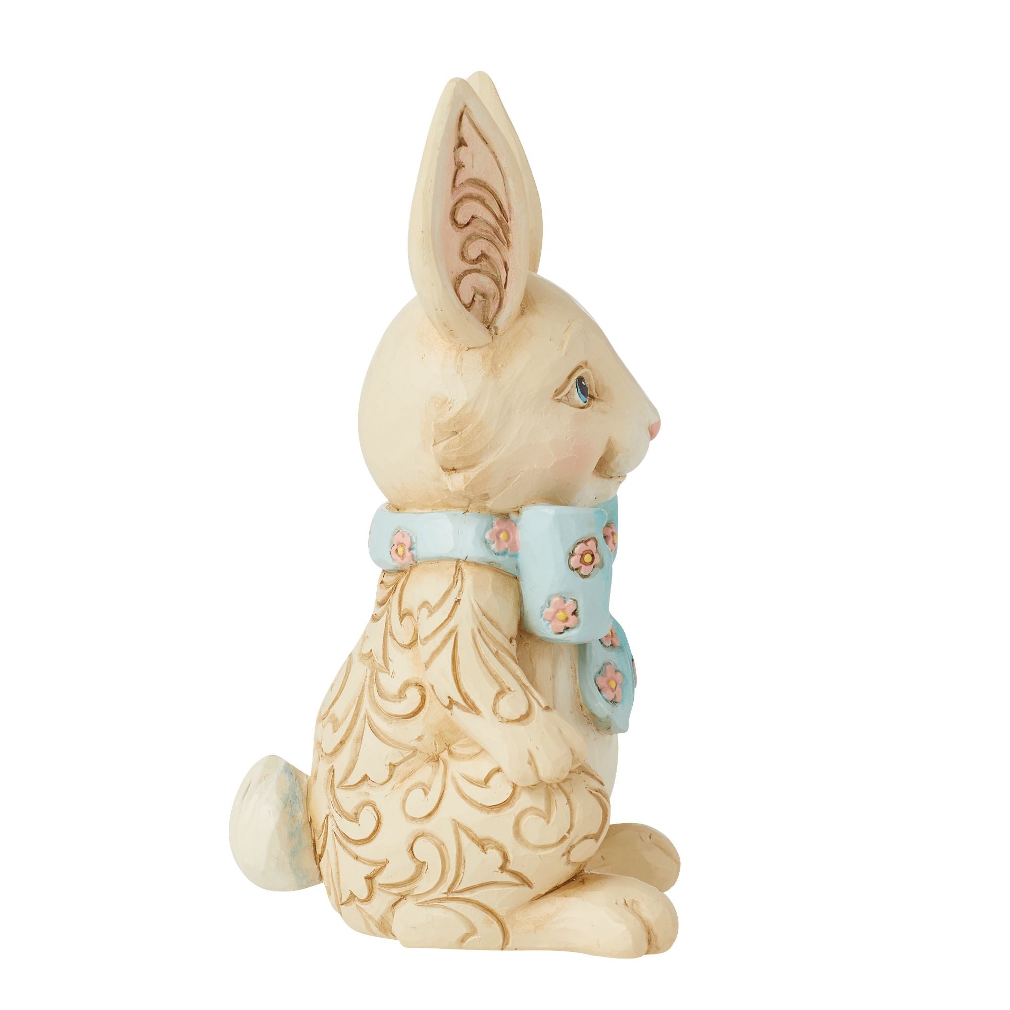 Easter Bunny with Bow Pint Figurine - Cute Easter Decor for Home, Party, and Spring Table Centerpiece