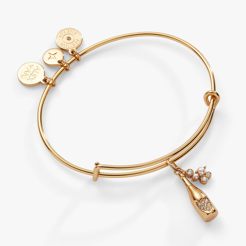 Elegant Champagne Gold Bangle Bracelet for Women - Perfect for Weddings, Parties & Special Occasions