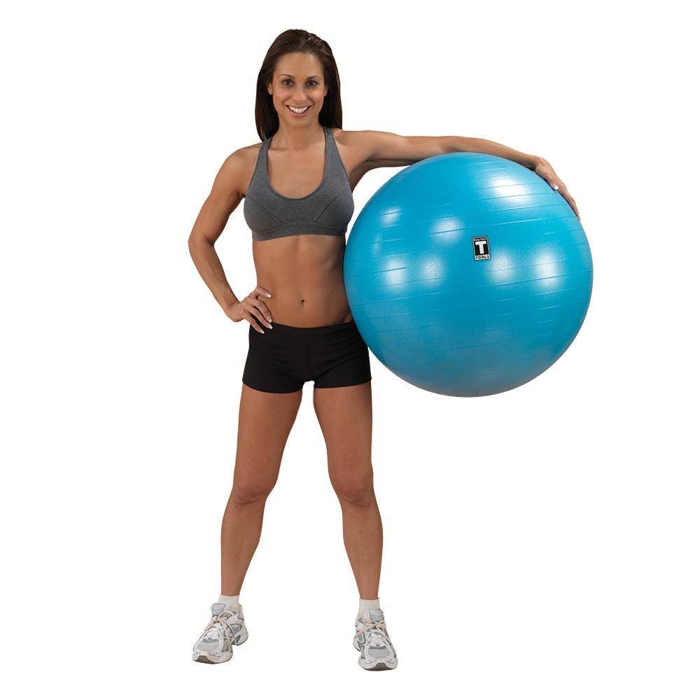 Body Solid Tools Stability Ball BSTSB - Premium Exercise Ball for Yoga, Pilates & Home Workouts - Anti-Burst Fitness Ball for Core Training & Balance Exercises