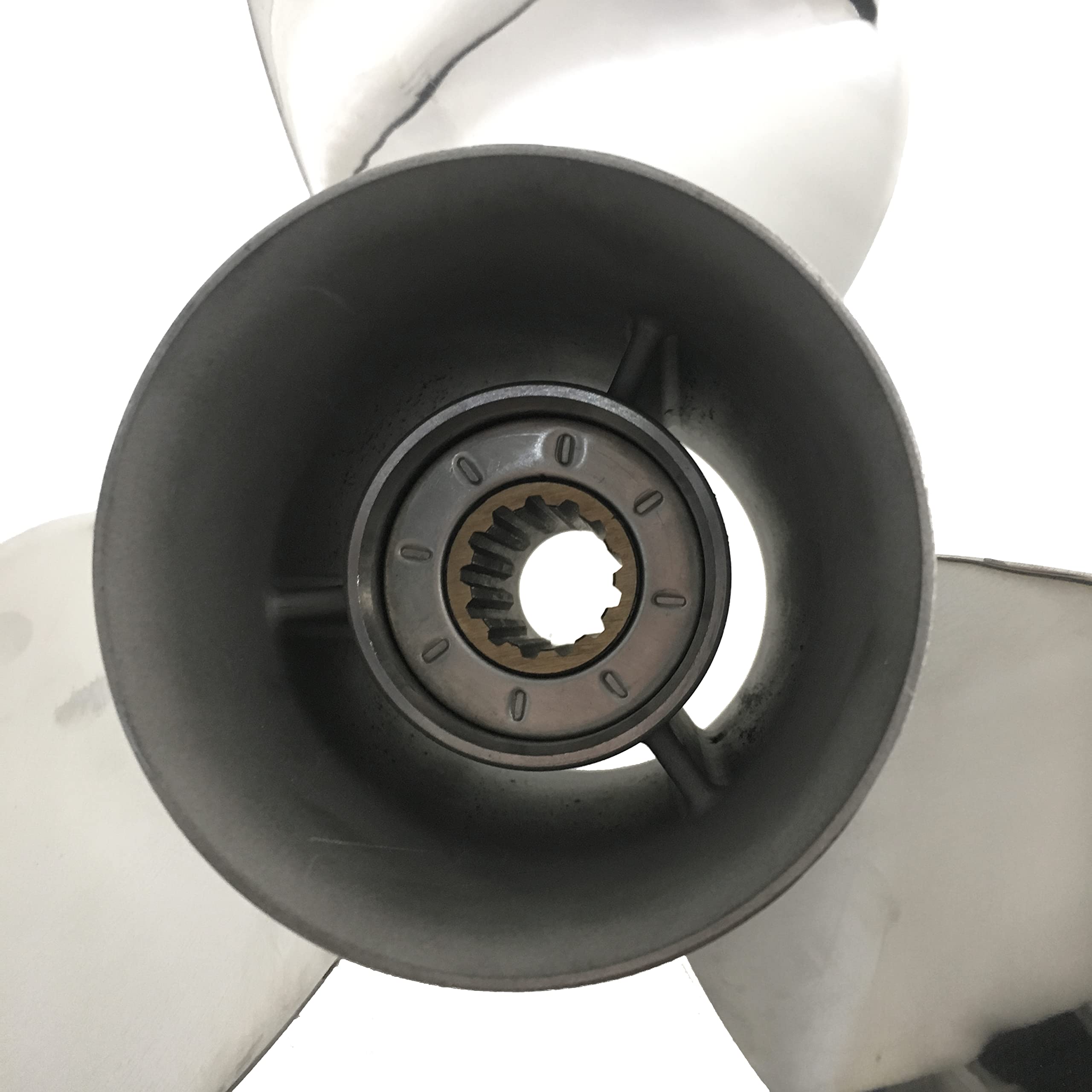 Captain Propeller 10.5x13 Stainless Steel 13-Tooth Spline Outboard Boat Motor Propeller - Compatible with Mercury 25HP-75HP Engines - Perfect for Fishing, Boating & Water Sports