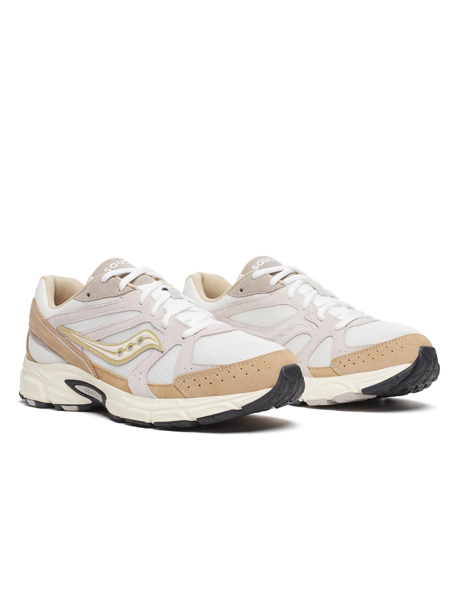 Millennium Suede White/Sand Women's Sneakers - Comfortable Casual Shoes for Walking, Running & Everyday Wear