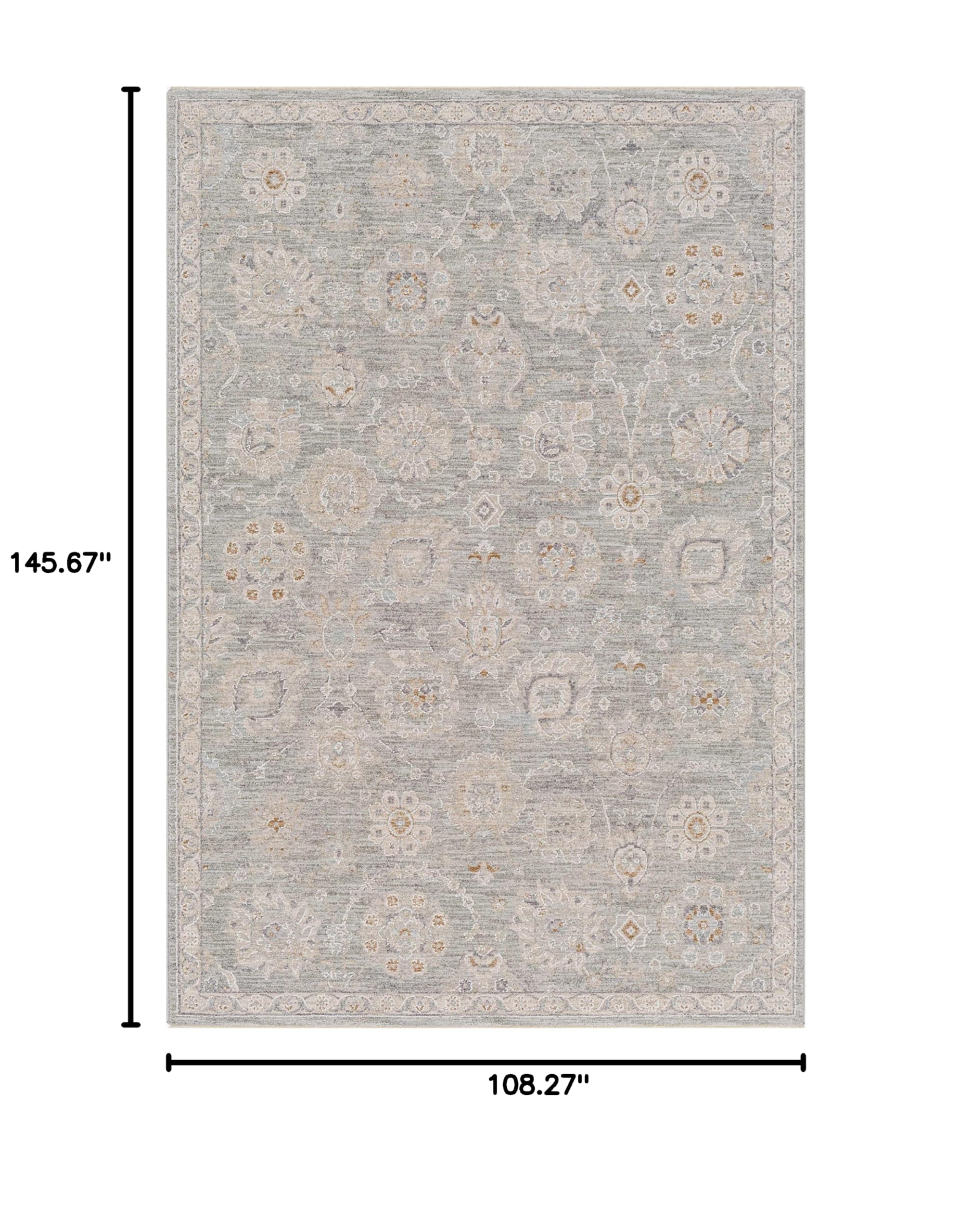 Hauteloom Wurtulla Modern Area Rug for Living Room and Bedroom - Soft Non-Slip 9' x 12'2
