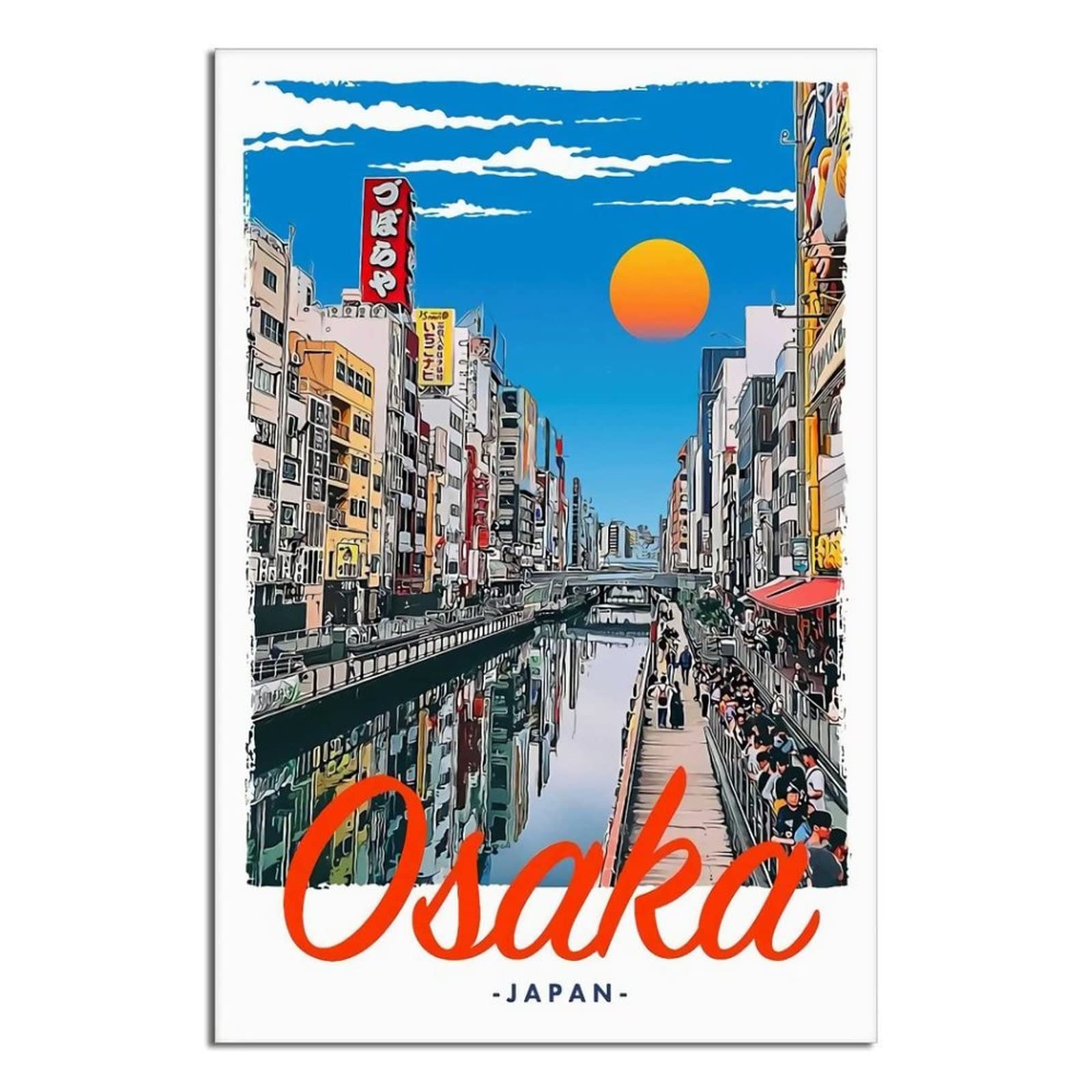 Vintage Osaka Japan Travel Posters - Canvas Wall Art Prints for Living Room, Bedroom & Office Decor - Perfect for Home, Cafe & Travel-Themed Spaces
