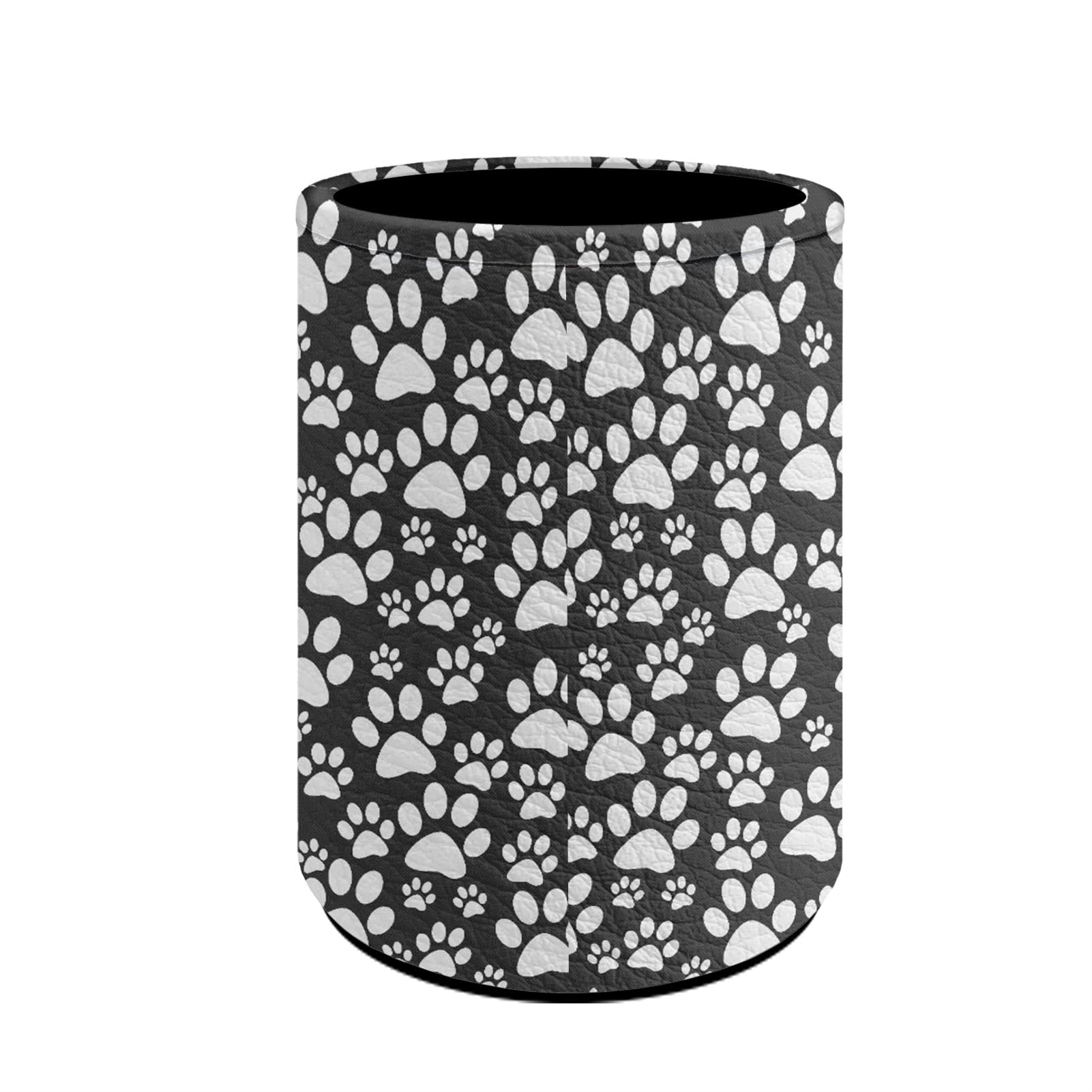 Youngerbaby White Paws Print Pencil Holder - Cute Desk Organizer for Makeup Brushes, Pens & School Supplies | Stylish Office Desktop Storage for Home, Work & Classroom Use