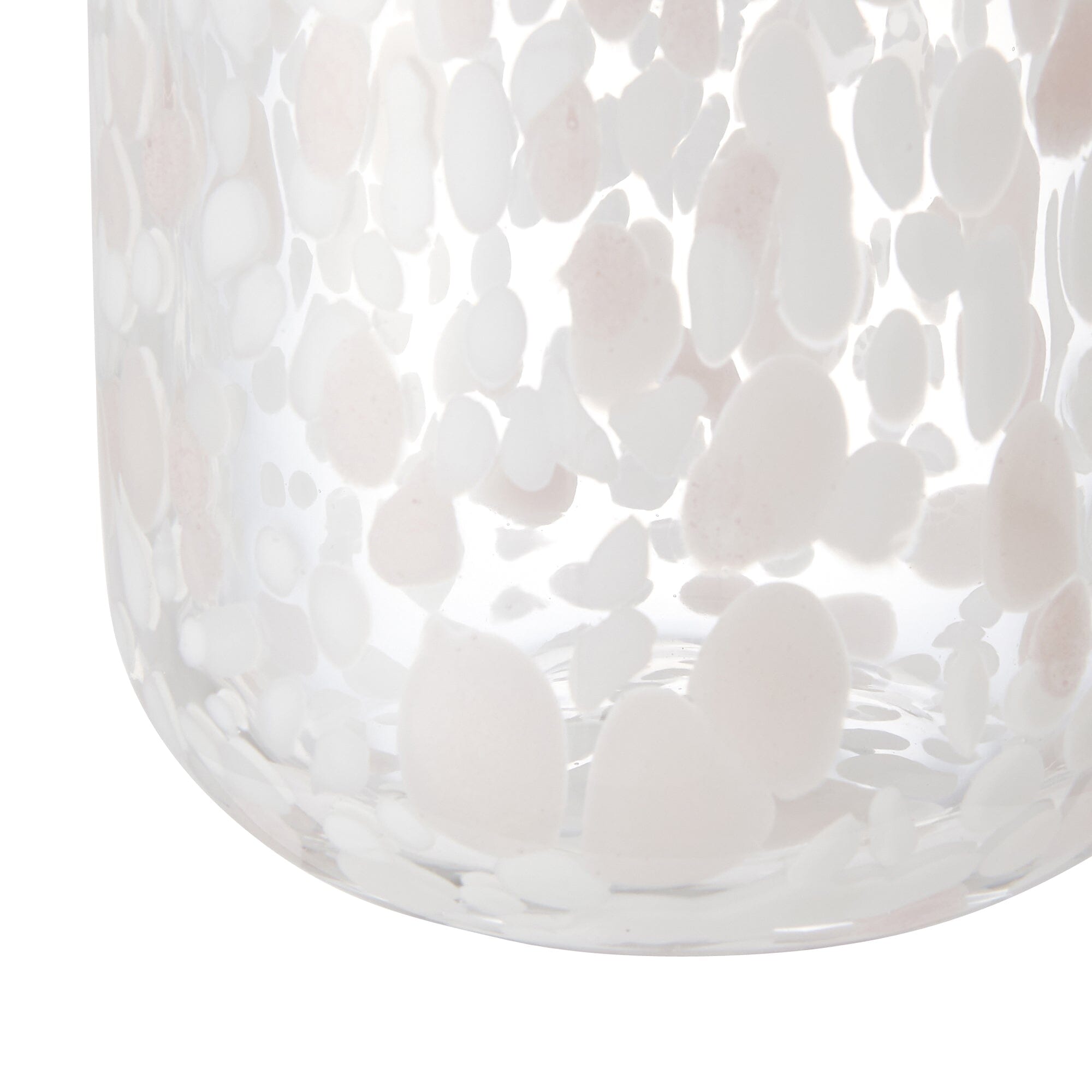 Dot Pattern Flower Vase - Light Pink Ceramic Home Decor for Living Room, Bedroom, Wedding Centerpiece & Gift Idea