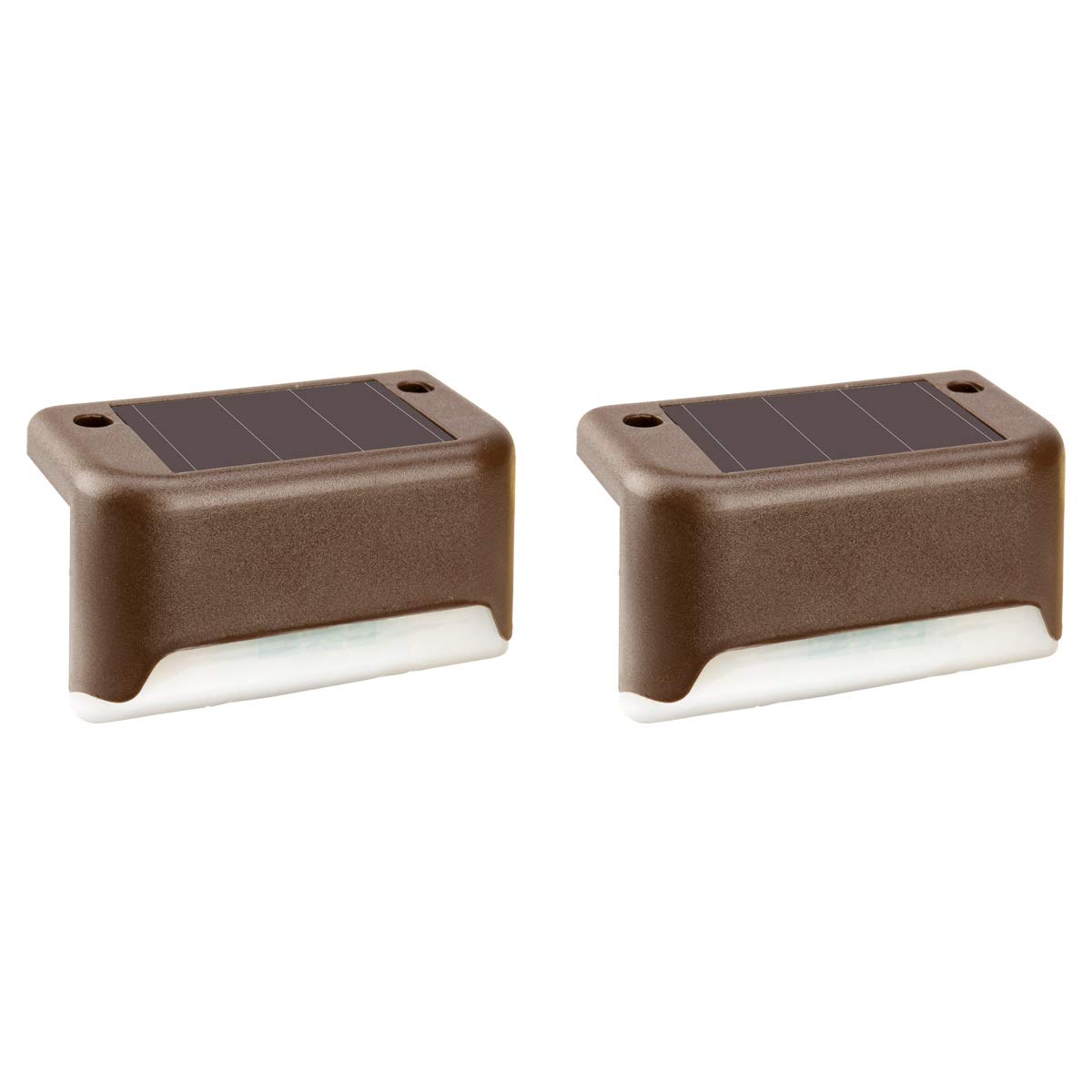 SOLPEX 2-Pack Solar Deck Lights - Waterproof Outdoor LED Step Lights for Patio, Stairs, Walkway, Garden (Warm White) - Perfect for Backyard, Poolside & Pathway Lighting