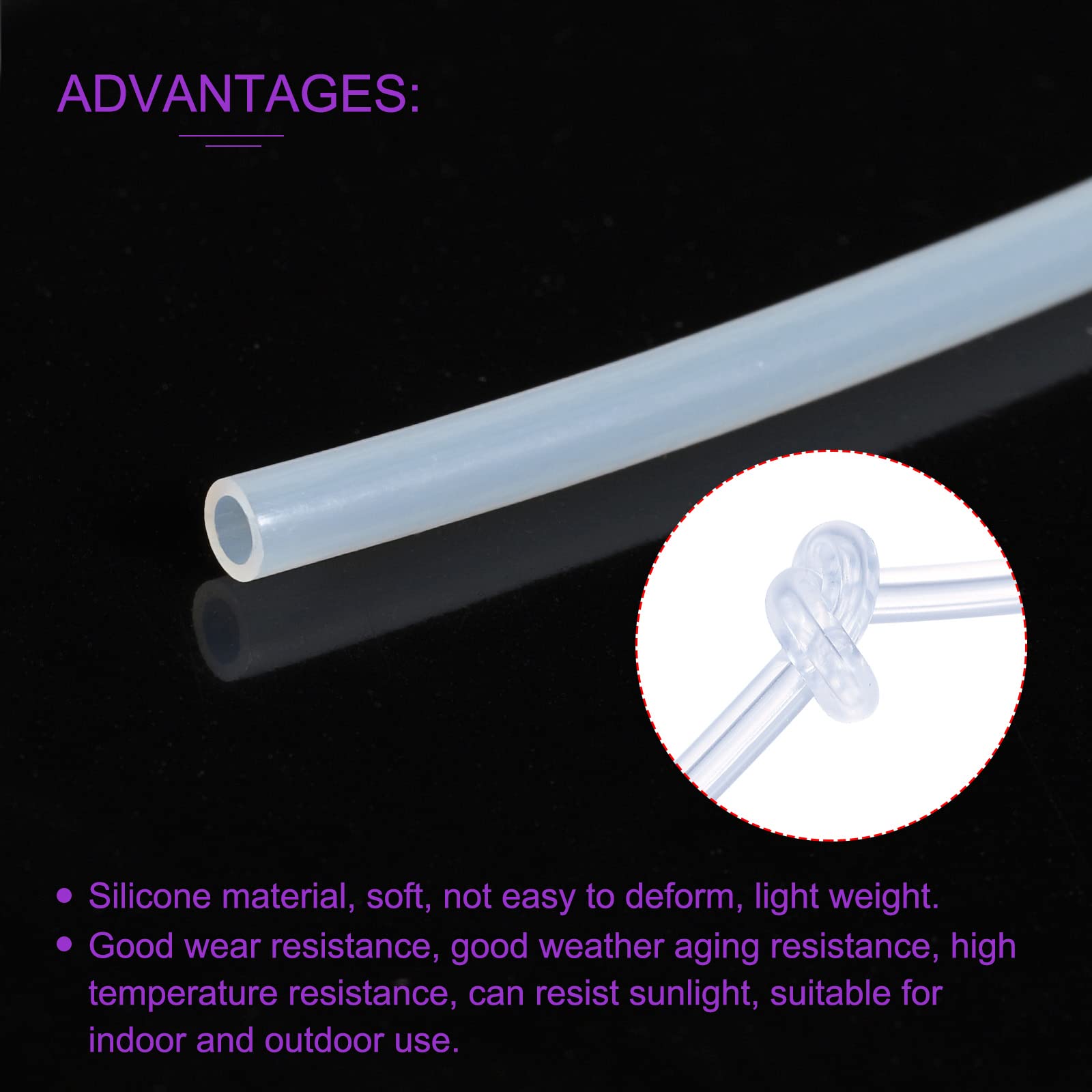 DMiotech 1M PTFE Tube Hose - 2mm x 3mm White Tubing for 3D Printer Filament | High-Temperature Resistant, Flexible & Durable | Perfect for Extruder Feeding, Filament Guide & DIY 3D Printing Projects