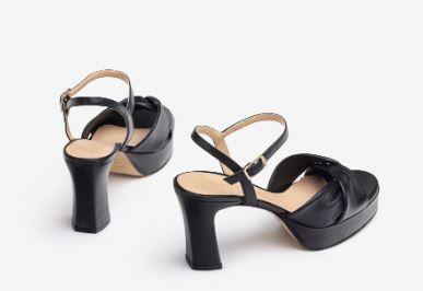Unisa ONOA Black Platform Sandals for Women - Comfortable High Heel Summer Shoes for Beach, Party & Casual Wear