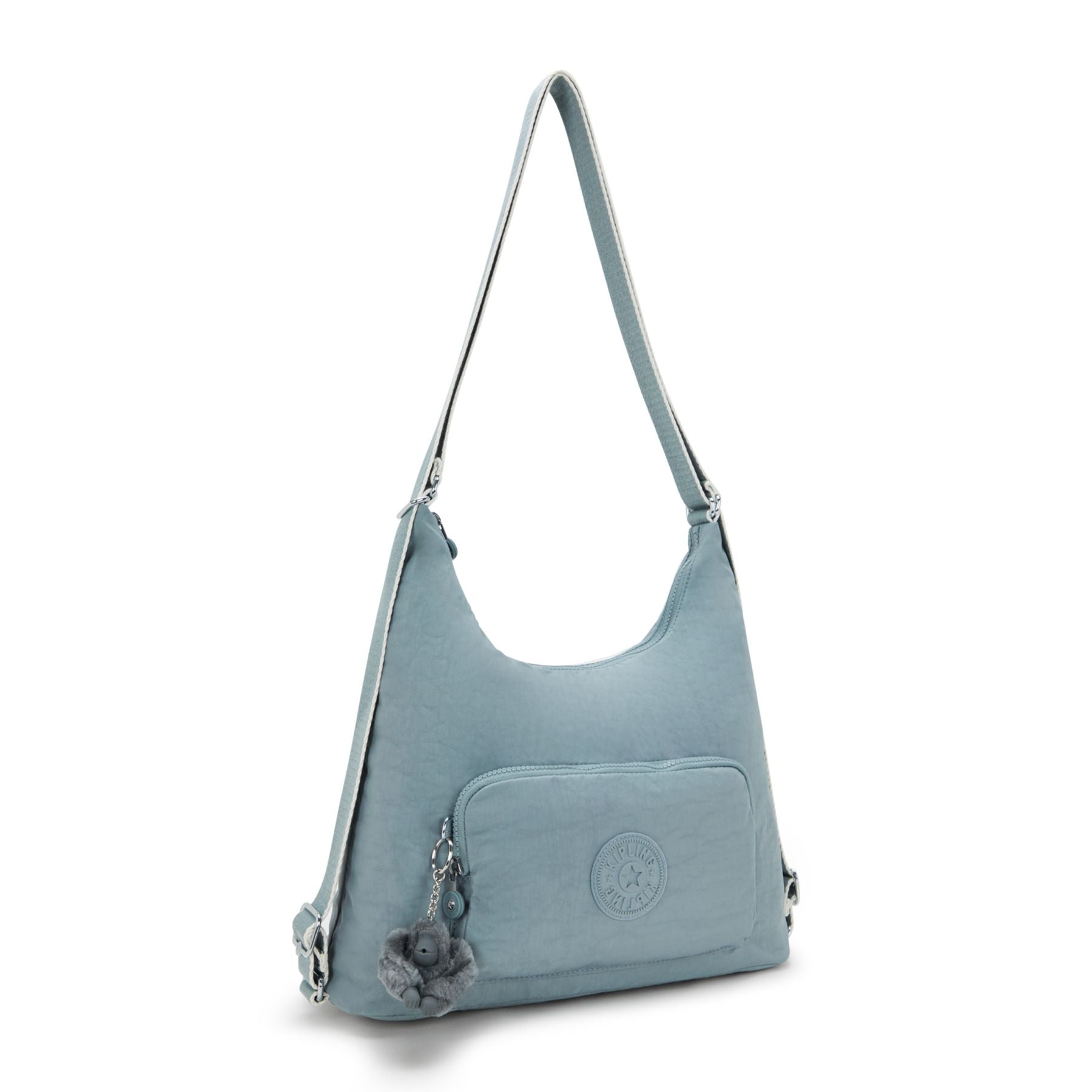Kipling Yenna Convertible Shoulder Bag Backpack for Women - Lightweight Travel Backpack & Crossbody Purse (Relaxed Grey) - Perfect for Commuting, Work & Weekend Getaways