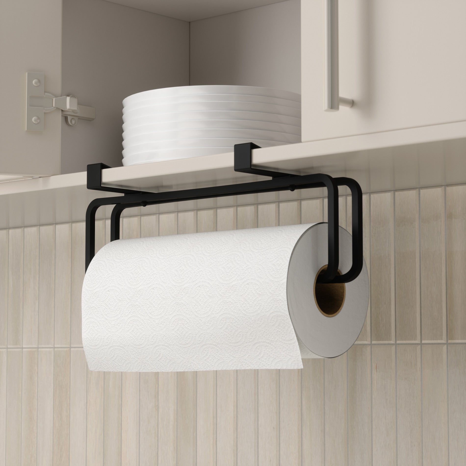 Squire Multi-Use Paper Towel Holder - Stainless Steel Kitchen & Bathroom Organizer for Countertop or Wall Mount | Perfect for Home, Office, Restaurant & RV Use