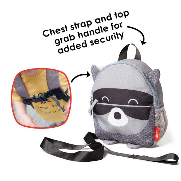 Diono Sure Steps Safety Reins and Backpack for Toddlers - Adjustable Child Harness with Leash for Walking, Travel & Shopping - Anti-Lost Backpack for Kids 1-3 Years Old
