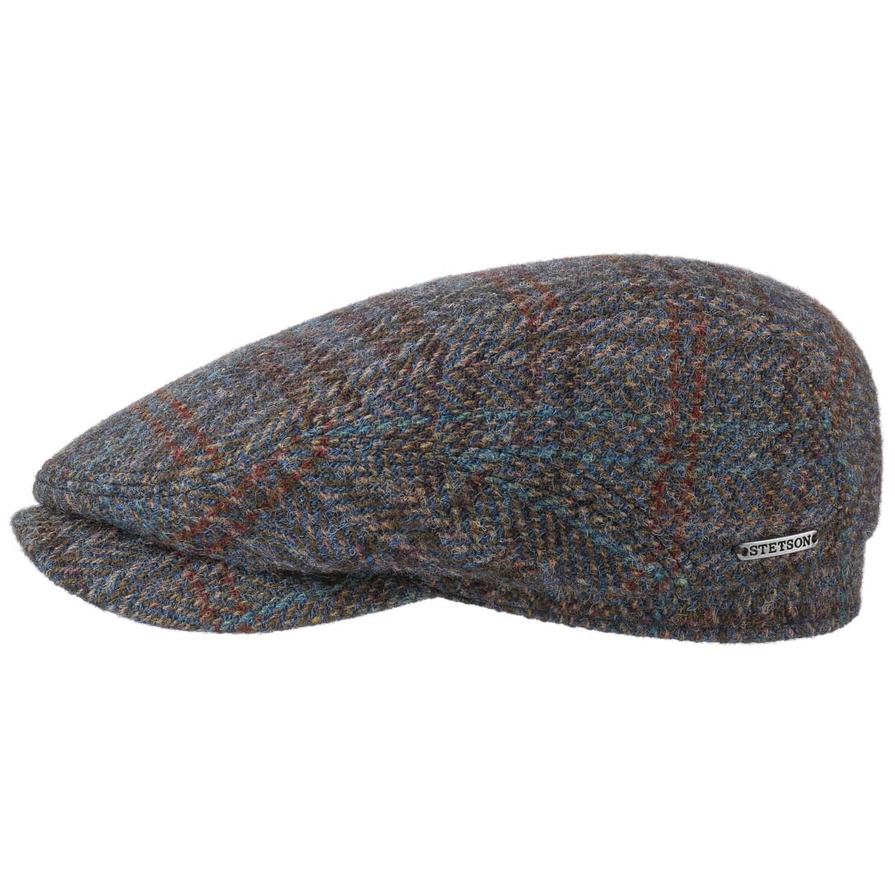 Stylish Burnet Harris Tweed Flat Cap by Stetson - Classic Men's Wool Hat for Casual Outfits & Outdoor Activities