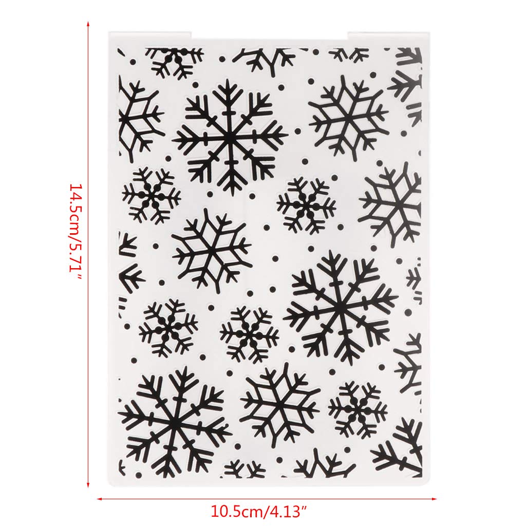 Youngy Embossing Folder - Plastic DIY Scrapbook Template for Card Making, Photo Albums, Paper Crafts - Christmas Snowflake Design for Holiday Cards & Home Decor