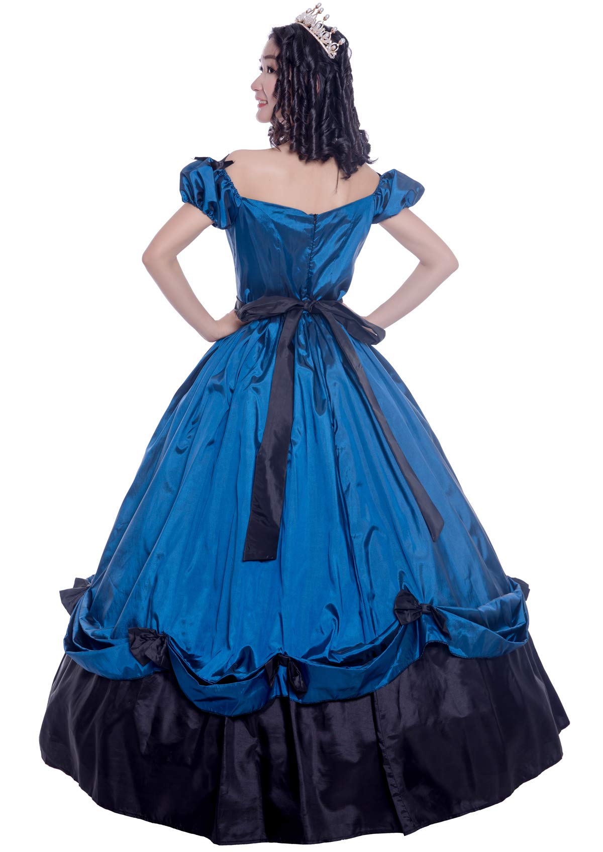 Elegant Victorian Ball Gown for Women - Long Sleeve Rococo Masquerade Party Dress | Perfect for Renaissance Fairs, Costume Parties & Historical Reenactments