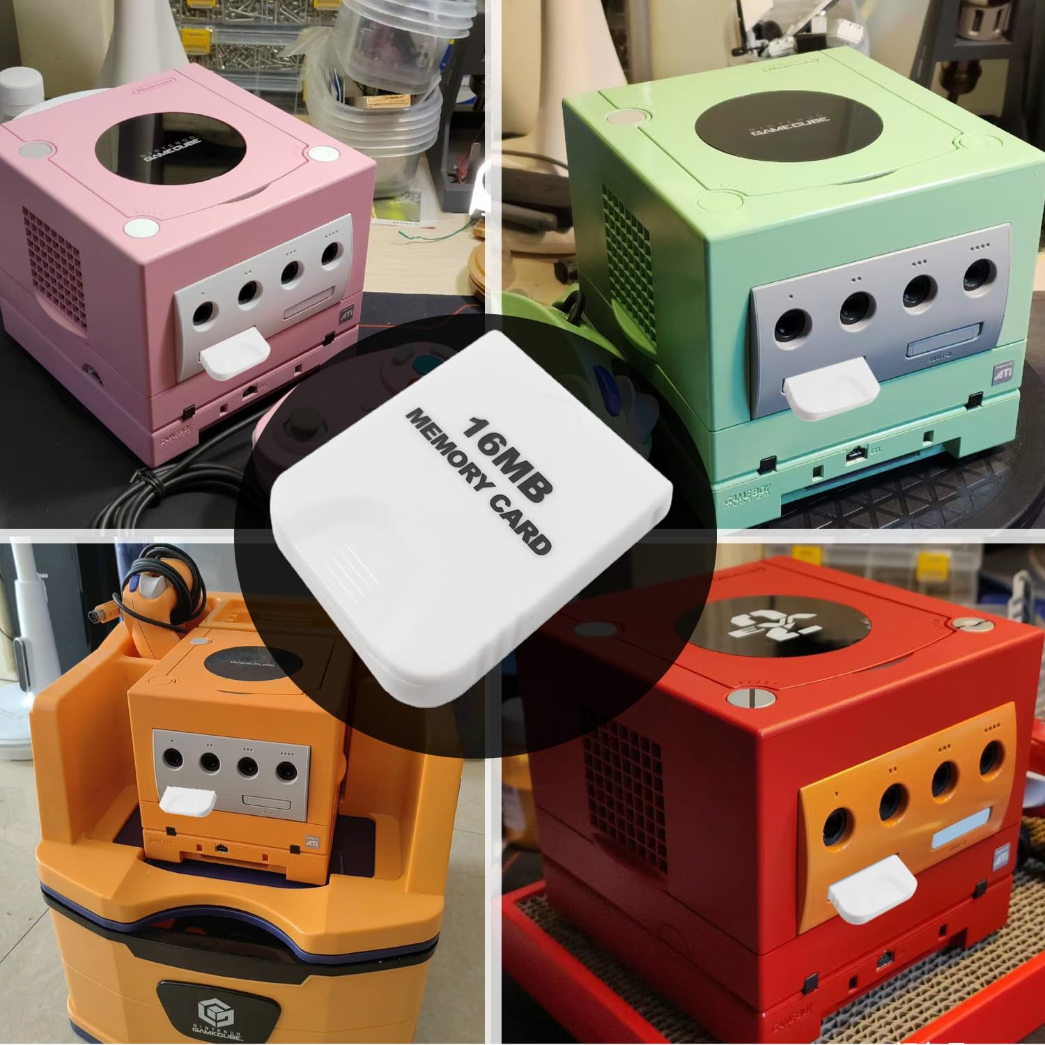 16MB (251 Blocks) High Speed GameCube Memory Card - Compatible with Nintendo GameCube & Wii - White - Save Game Progress for Super Smash Bros, Mario Kart & More