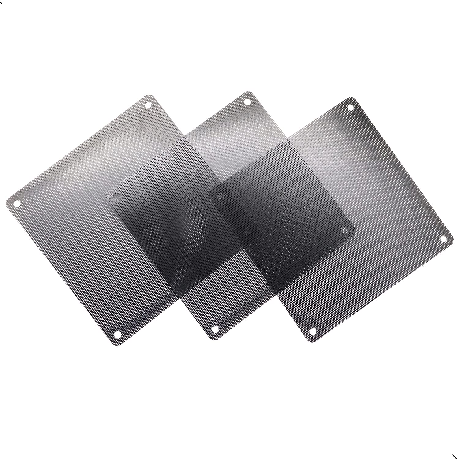 12 Pack 120mm PVC Black PC Case Fan Dust Filter - Dustproof Mesh Cover for Computer Cooling, Gaming PC, and Server Use