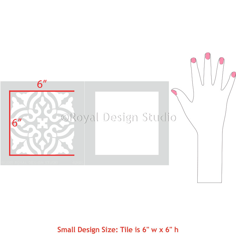 Toledo Tile Stencil Kit - Reusable DIY Ceramic & Mosaic Tile Painting Template for Home Decor, Bathroom, and Kitchen Backsplash Projects
