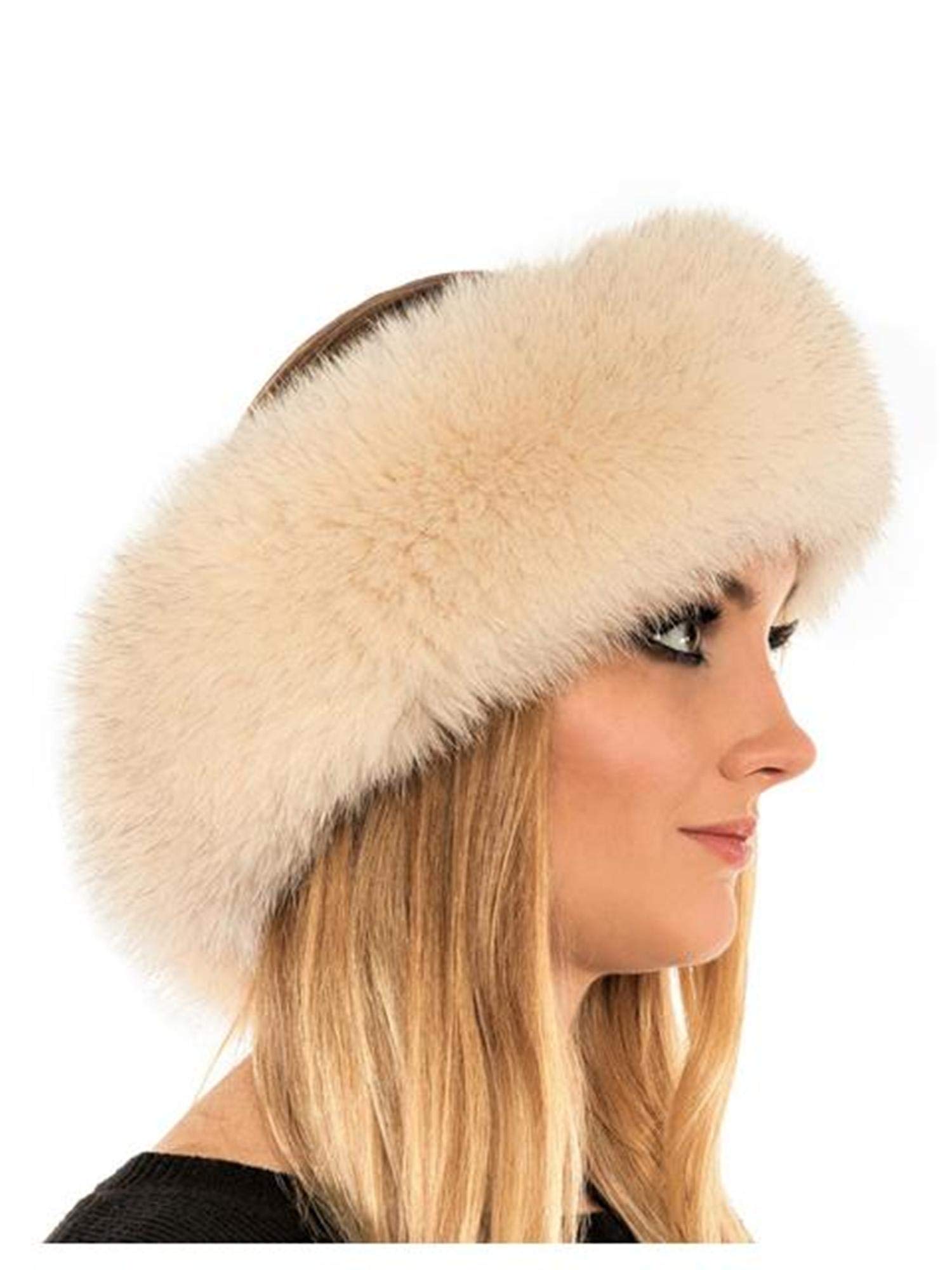 Luxury Fox Fur Headband for Women - Elegant Mink Hair Scarf & Winter Headwear - Perfect for Parties, Weddings, and Cold Weather Fashion