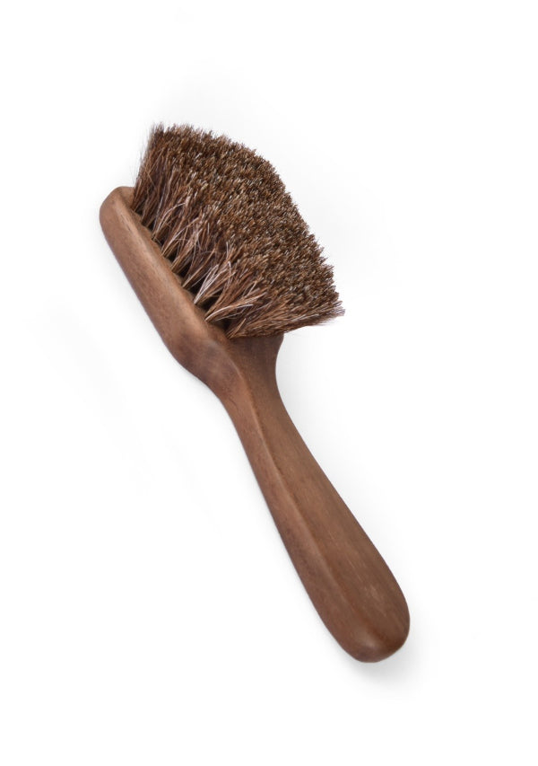 Natural Horsehair Baby Hair Brush - Gentle & Soft for Newborns & Toddlers - Perfect for Daily Hair Care & Styling at Home or On-the-Go