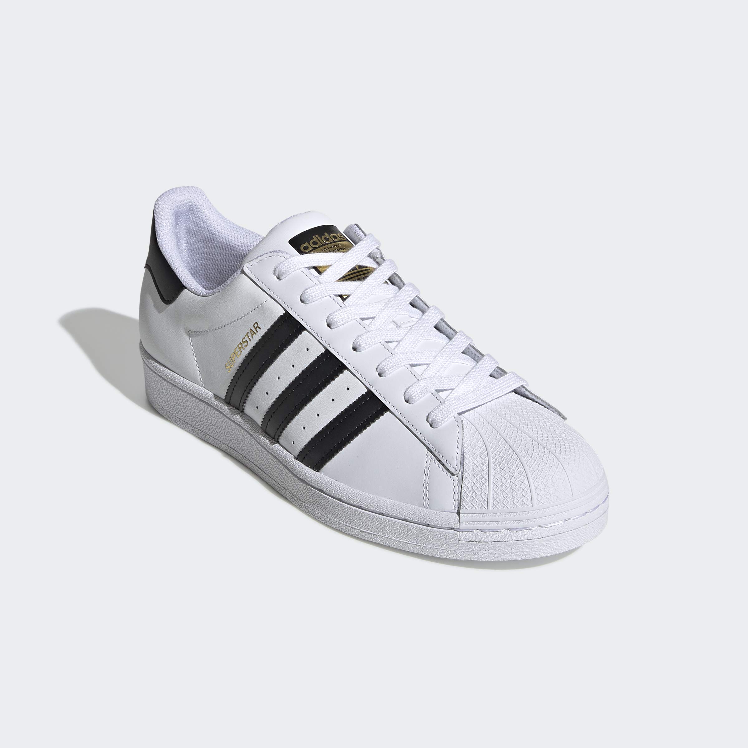 adidas Superstar Men's Sneakers - Classic White Leather Low Top Shoes for Casual Wear, Street Style & Everyday Comfort