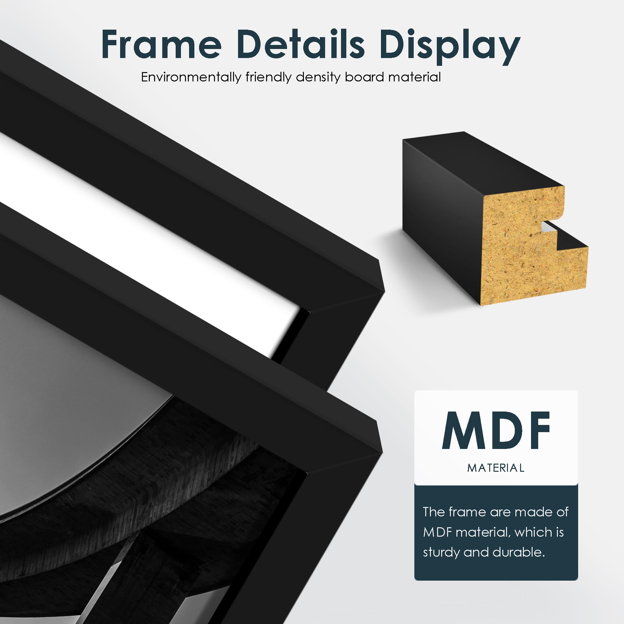 18x24 Picture Frames 5 Pack - Black Poster Frames for Wall Art Display - Horizontal & Vertical Hanging - Perfect for Home Decor, Office, Gallery & Classroom Wall Mounting