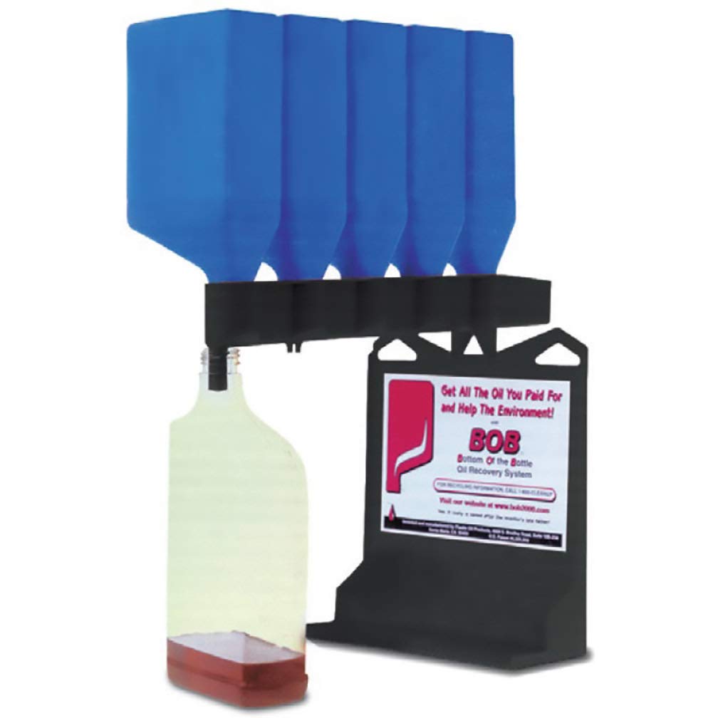 WirthCo 32947 Funnel King B.O.B. Bottom of The Bottle Oil Bottle Draining System - Efficient Oil Transfer for Automotive, Marine & Industrial Use - Perfect for Draining Engine Oil, Hydraulic Fluids & Lubricants