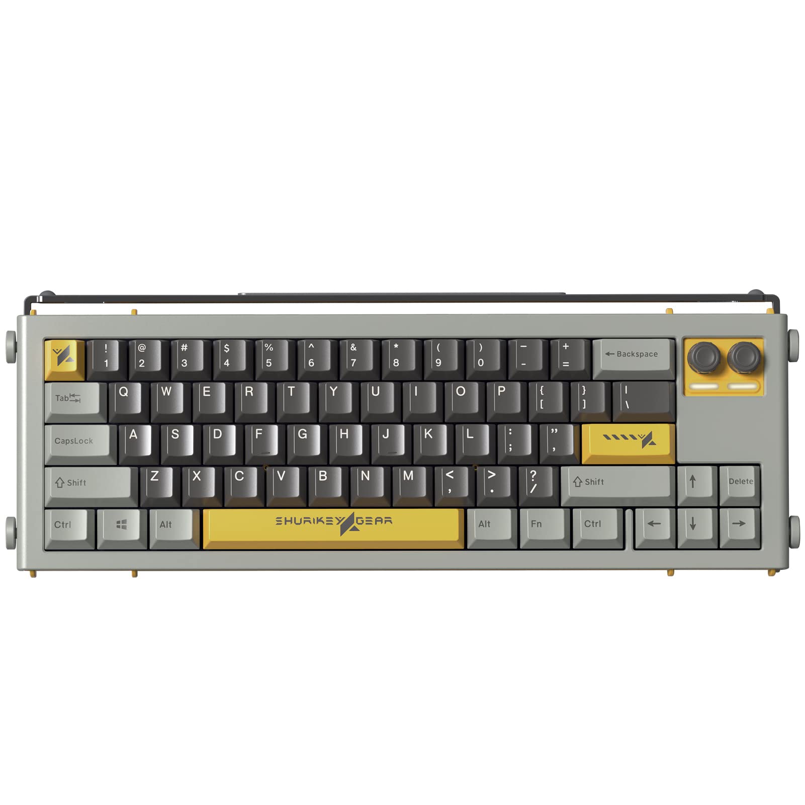 Shurikey 65% Mechanical Gaming Keyboard - Varmilo EC V2 Sakura Switch, White LED Backlit, Wireless Bluetooth Keyboard for Windows, Mac, Android (Hanzo 001) - Perfect for Gaming, Coding & Office Work
