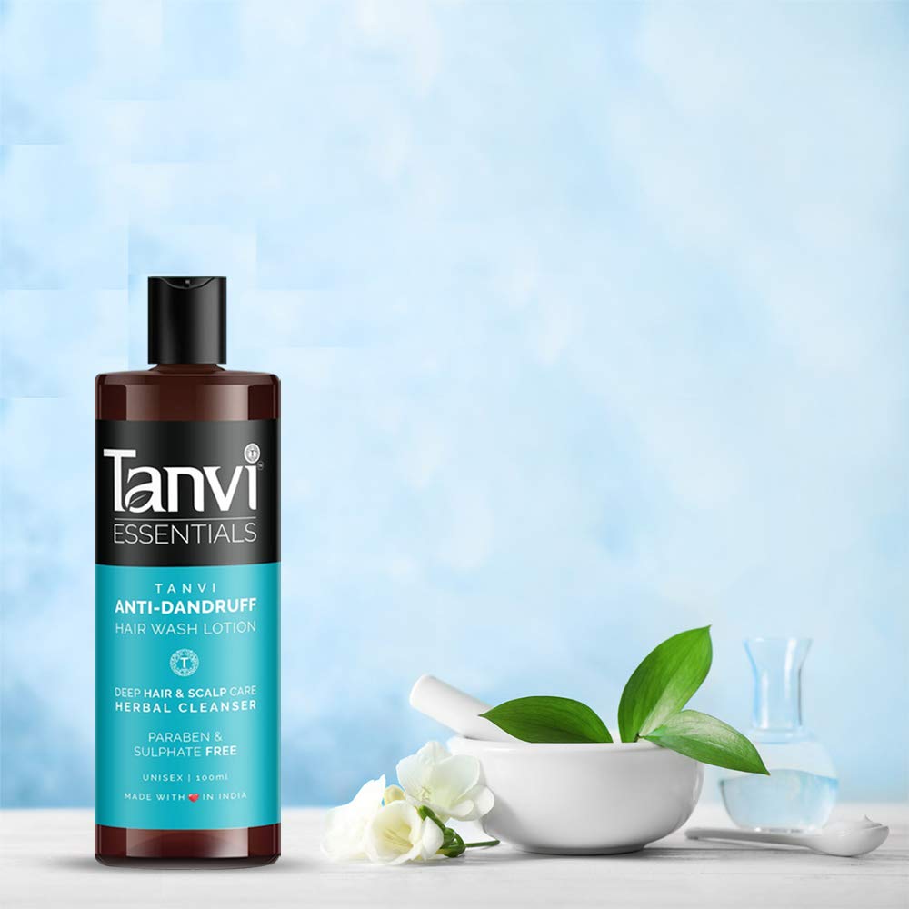 Tanvi Essentials Unisex Anti Dandruff Shampoo - Sulfate & Paraben Free Hair Cleanser for Dry Scalp & Itchy Scalp (100ml) - Gentle Daily Use for Men & Women, Perfect for Sensitive Scalp & Dandruff Control
