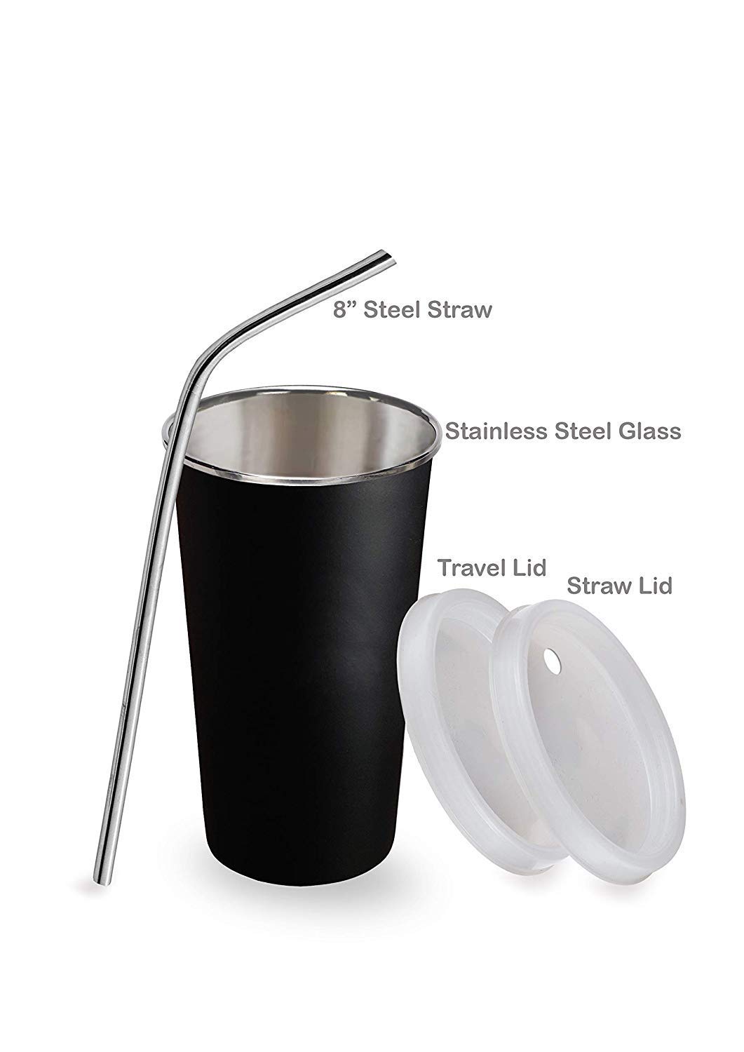 Stainless Steel Baby Sipper with Straw - Kids & Adults for Milk, Travel