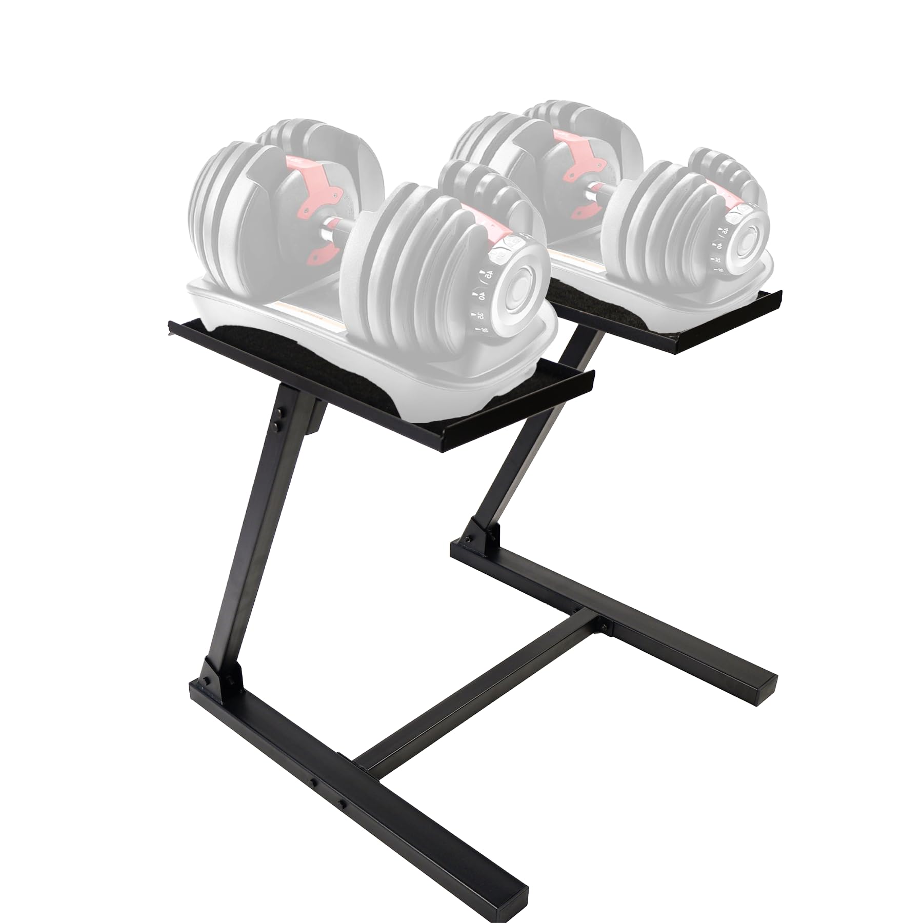 Heavy Duty Dumbbell Rack - 2-Tier Metal Dumbbell Stand with Non-Slip Base, 220LB Capacity for Home Gym & Commercial Use - Perfect for Weight Storage & Space Organization in Fitness Rooms, Garage Gyms, and CrossFit Studios
