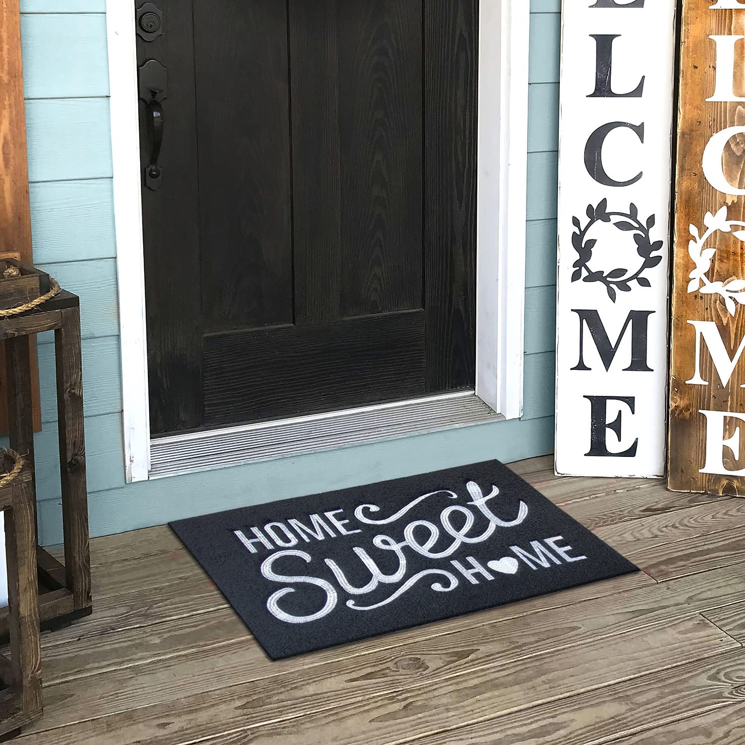 AAZZKANG Non-Slip Rubber Backed Durable Outdoor Doormat - Easy Clean Welcome Entrance Mat for High Traffic Areas - Perfect for Front Door, Indoor Entryway, Porch & Mudroom Use