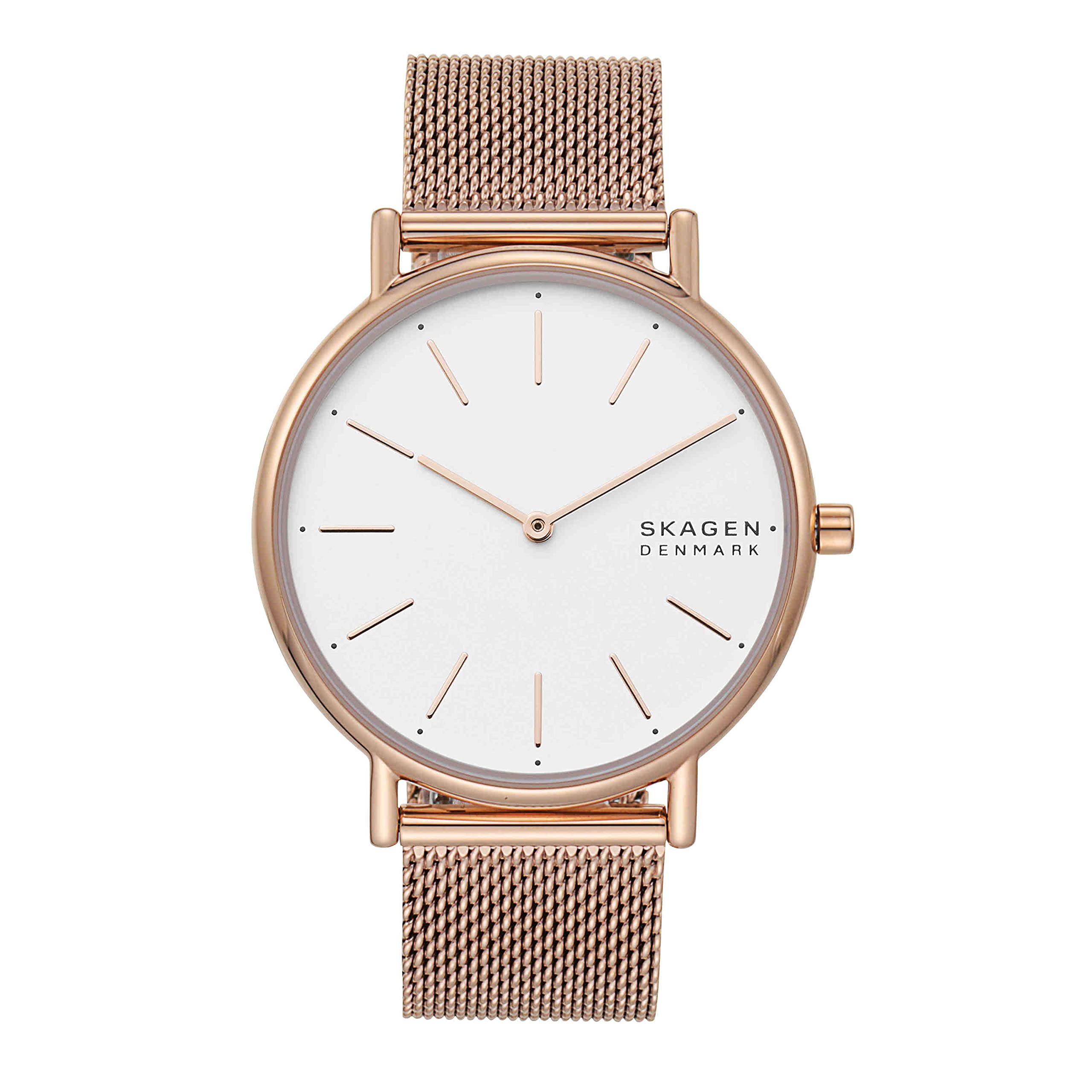 Skagen Women's Watch - Minimalist Danish Design, Stainless Steel Mesh Band, Water Resistant - Perfect for Office Wear, Casual Outfits & Everyday Elegance