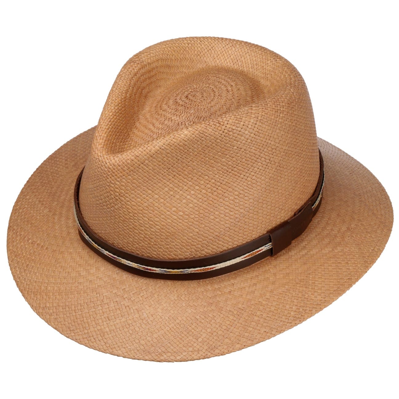 Stansfields Panama Hat by Bailey 1922 - Premium Straw Fedora Hat for Men & Women - Sun Protection & Summer Style - Perfect for Beach, Travel, and Outdoor Events