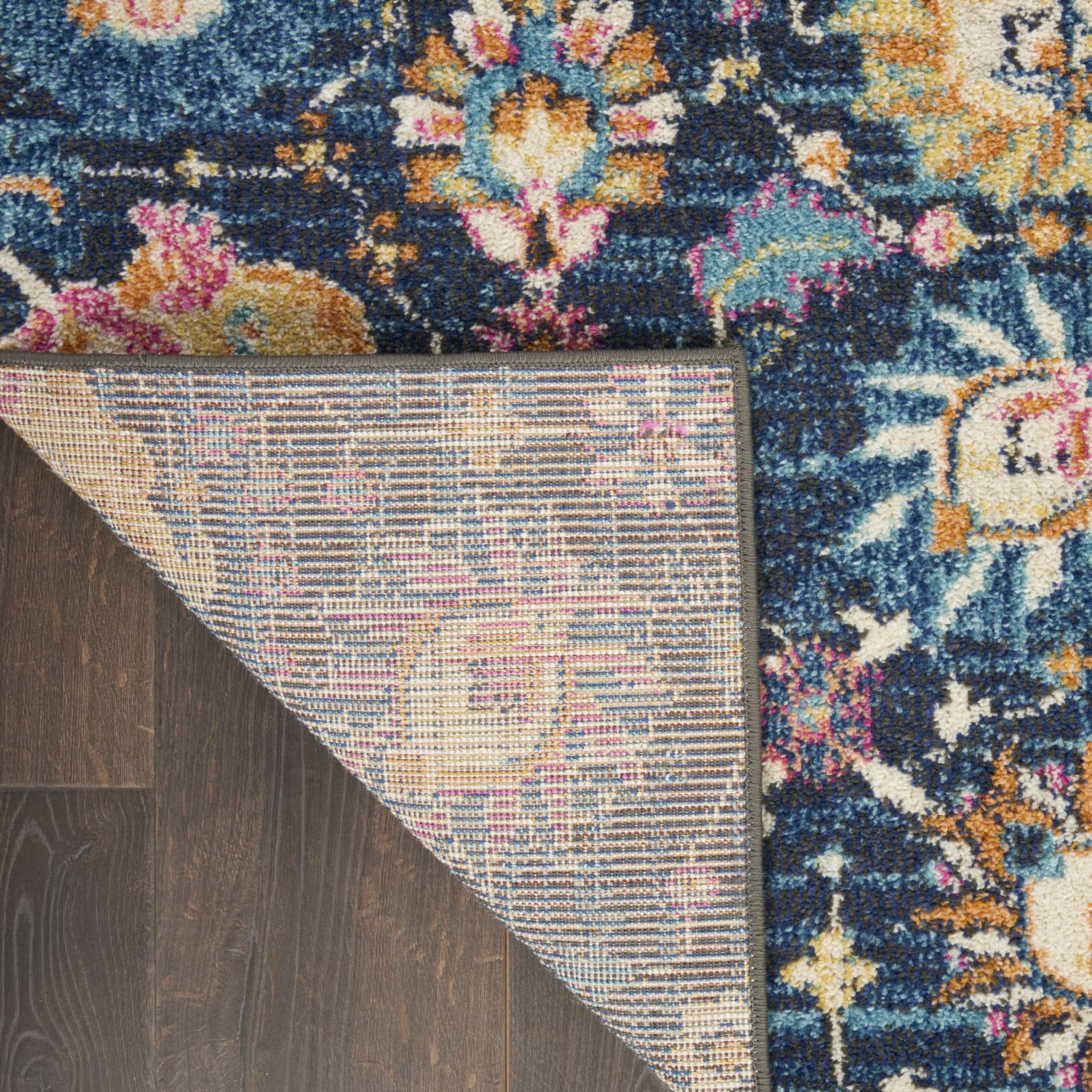 Nourison Passion Bohemian Navy 8' x 10' Area Rug - Easy to Clean, Non-Shedding, Soft & Durable - Perfect for Bedroom, Living Room, Dining Room & Kitchen Decor (8x10) - Adds Boho Chic Style to Any Space
