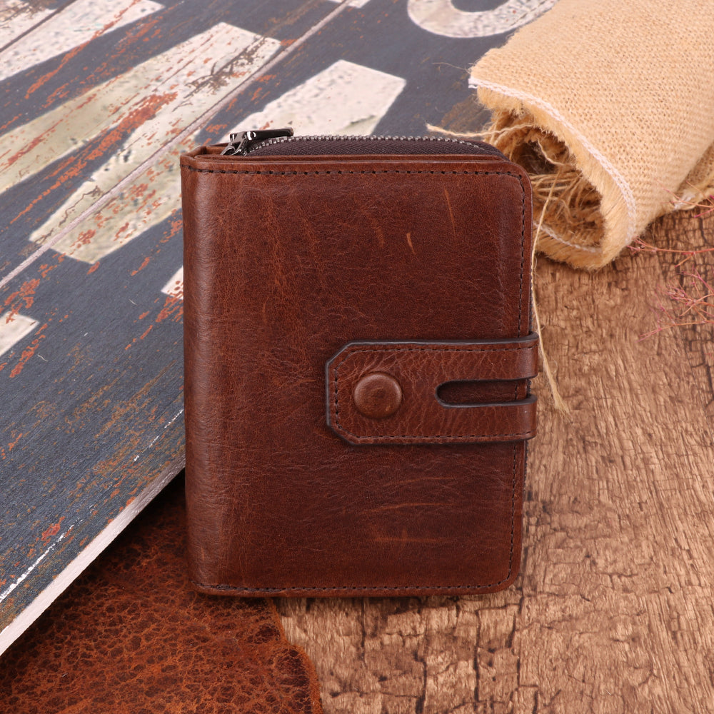 Premium Men's RFID Blocking Genuine Leather Bifold Wallet - Slim & Secure for Everyday Use, Travel & Business