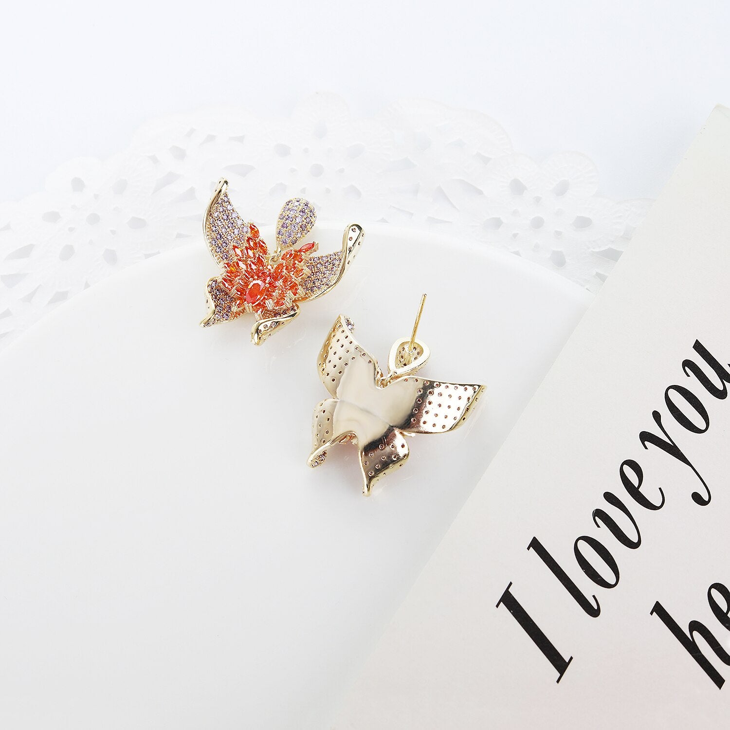 Elegant Cubic Zirconia CZ Butterfly Earrings for Women - Dainty Crystal Jewelry Gift for Birthday, Wedding & Party | Hypoallergenic Fashion Accessories for Everyday Wear & Special Occasions