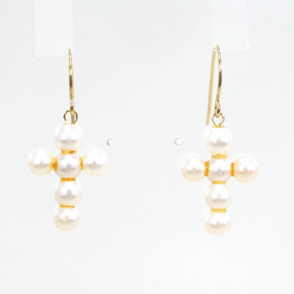 18K Yellow Gold Pearl Earrings for Women - Classic Elegant Stud Earrings with Freshwater Pearls | Perfect for Weddings, Parties & Special Occasions