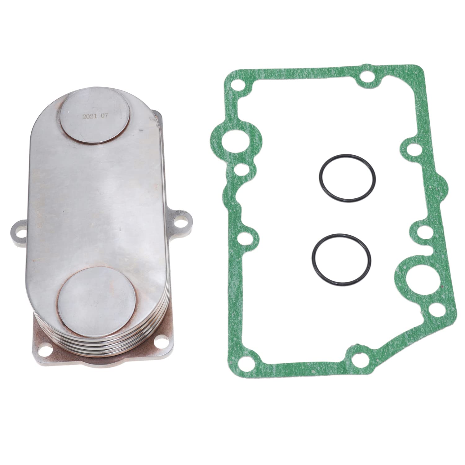 FridayParts 5 Plate Heavy Duty Oil Cooler RE59296 RE560753 - Compatible with John Deere 5410 5420 5520 5625 5705 6100 Tractors - Perfect for Agricultural Equipment Cooling Systems
