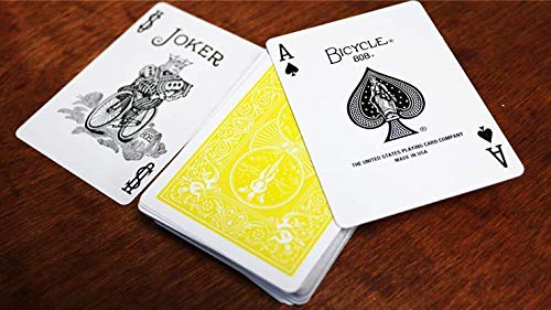 Premium Bicycle Rider Back Yellow Deck - Classic Playing Cards for Poker, Magic Tricks & Card Games - Perfect for Parties, Travel & Family Game Nights