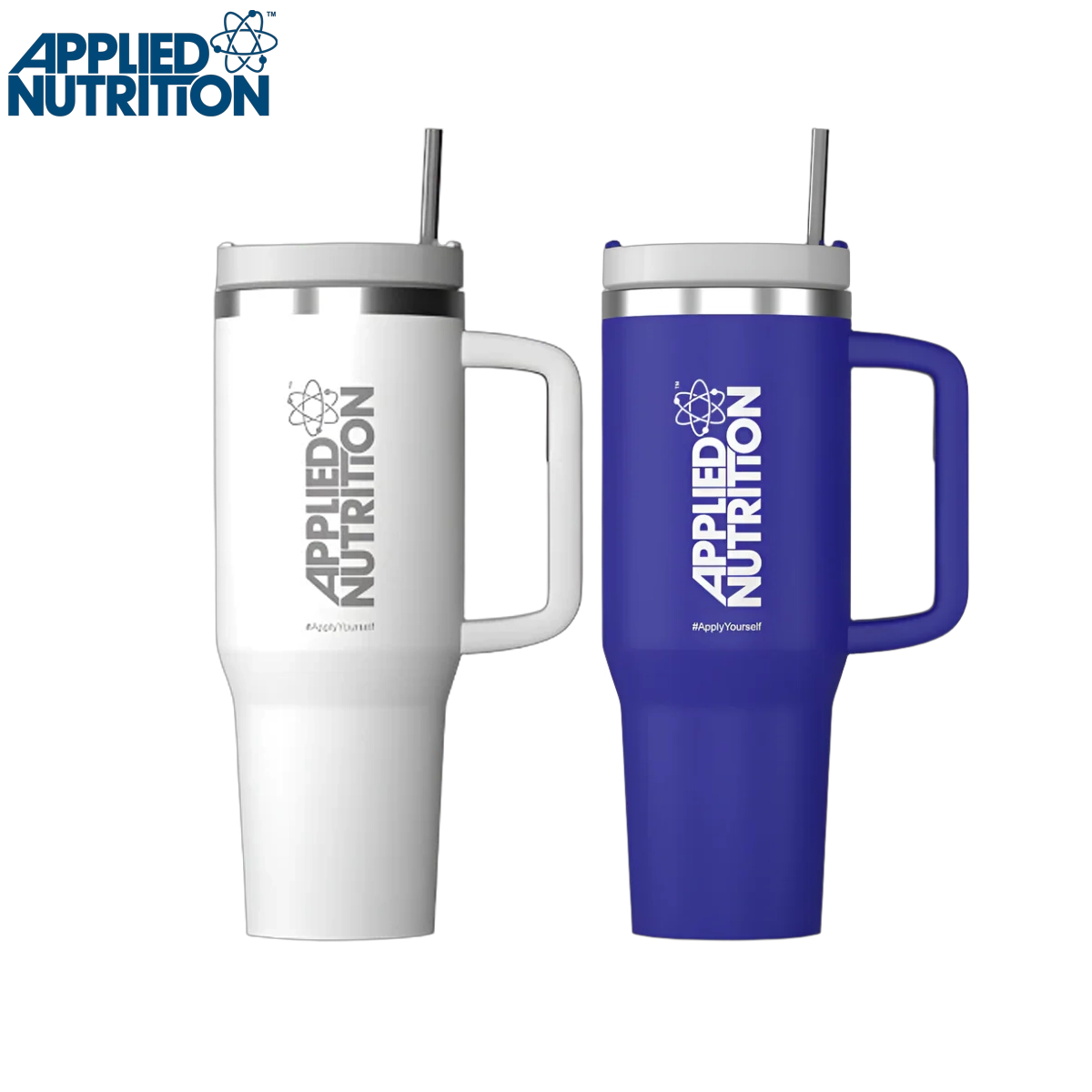 Applied Nutrition Cooler Tumbler Cup 1.2L – Double Wall Vacuum Insulated Stainless Steel Water Bottle for Hot & Cold Drinks – Perfect for Gym, Hiking, Office & Travel