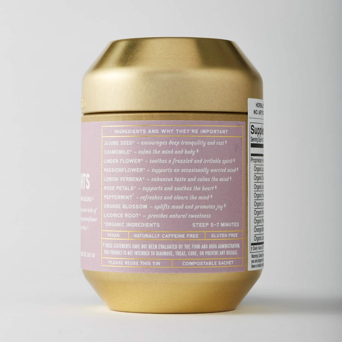 House of Waris Botanicals Night of Nights Herbal Tea | Organic, Gluten Free, Vegan | Relaxing Bedtime Tea for Stress Relief & Better Sleep