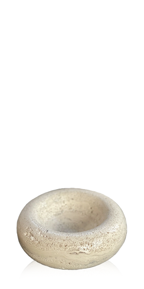 Premium Travertine Contour Bowl – Handcrafted Stone Serving Bowl for Fruits, Nuts & Home Decor | Elegant Centerpiece for Dining Table & Kitchen Counter