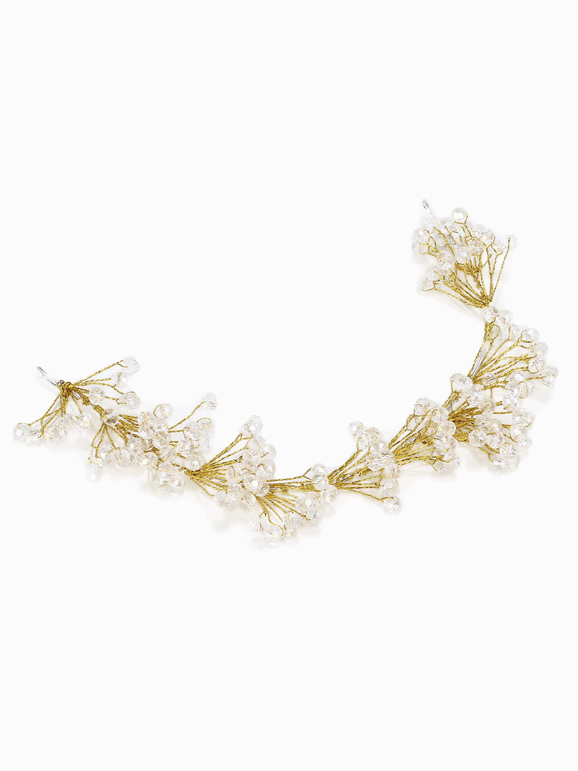 FIMBUL Crystal Hair Vine Headpiece - Elegant Bridal Headdress & Hair Jewelry for Women & Girls (1 Piece) - Perfect for Weddings, Prom, Parties & Special Occasions