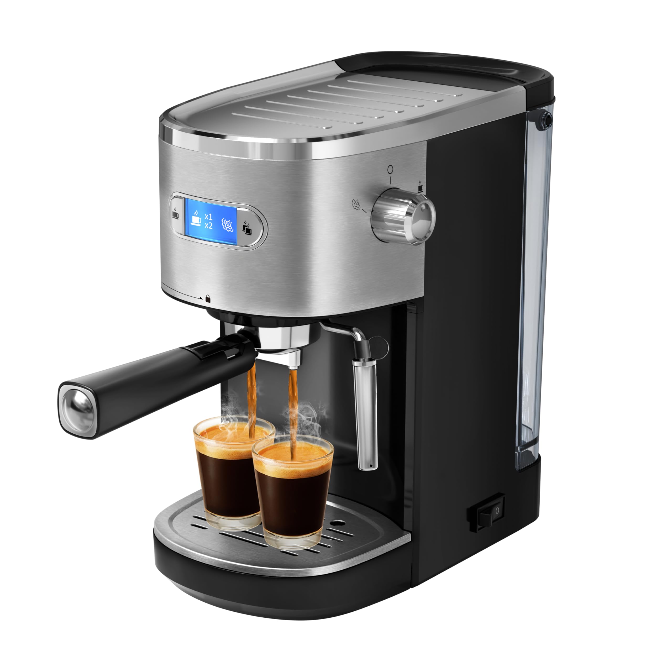 Premium 20 Bar Espresso Coffee Machine for Home - Compact Cafe Latte & Cappuccino Maker with Milk Frother Steam Wand | Perfect for Small Kitchens, Office Use & Coffee Enthusiasts