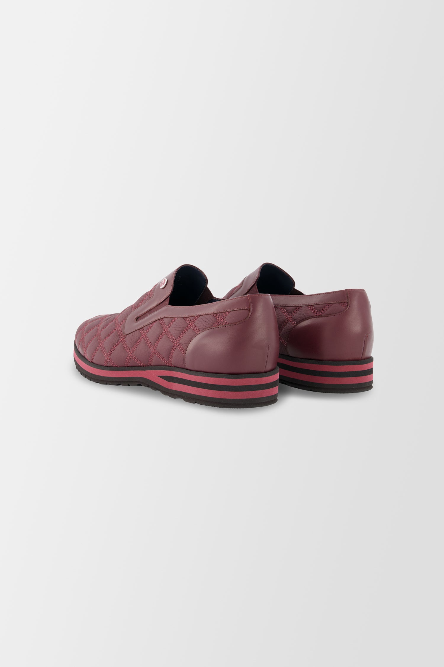 Zilli Chianti/Bordeaux Boston Matelasse Slip On Loafers for Women - Comfortable Casual Shoes for Work, Travel & Everyday Wear