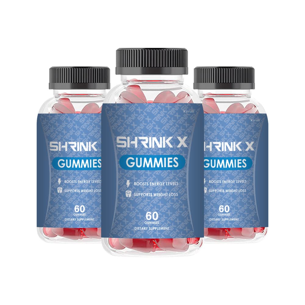 (3 Pack) ShrinkX Apple Cider Vinegar Gummies - 180 Count ACV Supplement for Weight Loss & Digestion - Supports Metabolism & Detox - Perfect for Daily Wellness Routine & On-the-Go Lifestyle