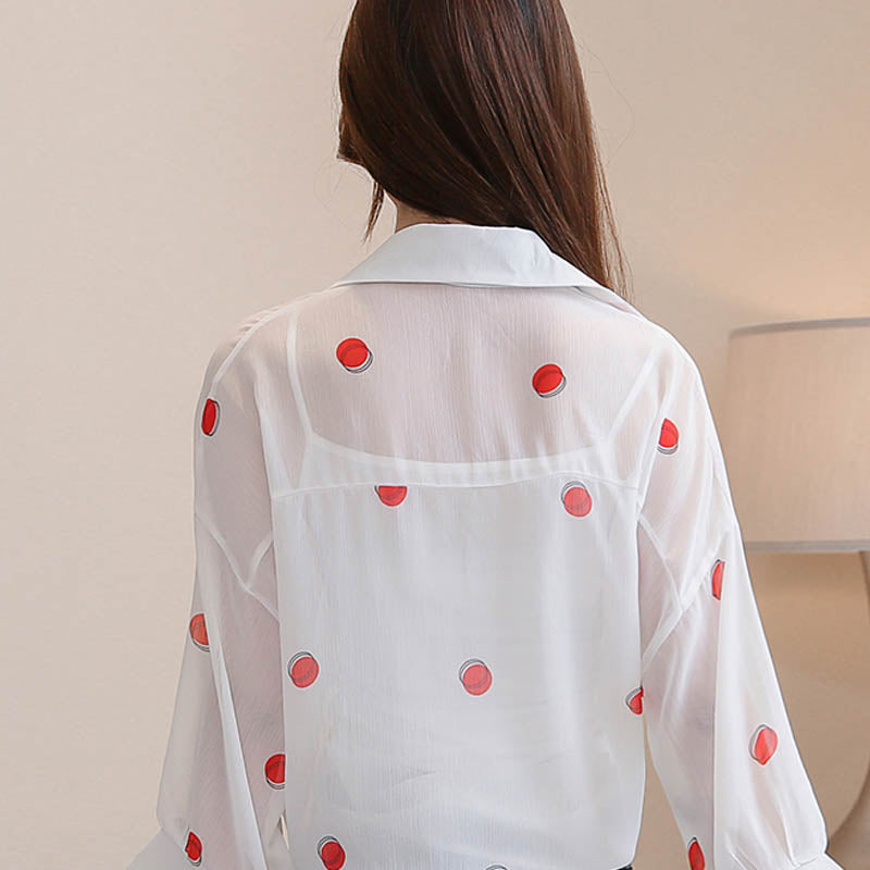 Stylish Printed Chiffon Sun Protection Cardigan for Women - Perfect for Beach Cover-ups, Summer Outfits & Outdoor Activities