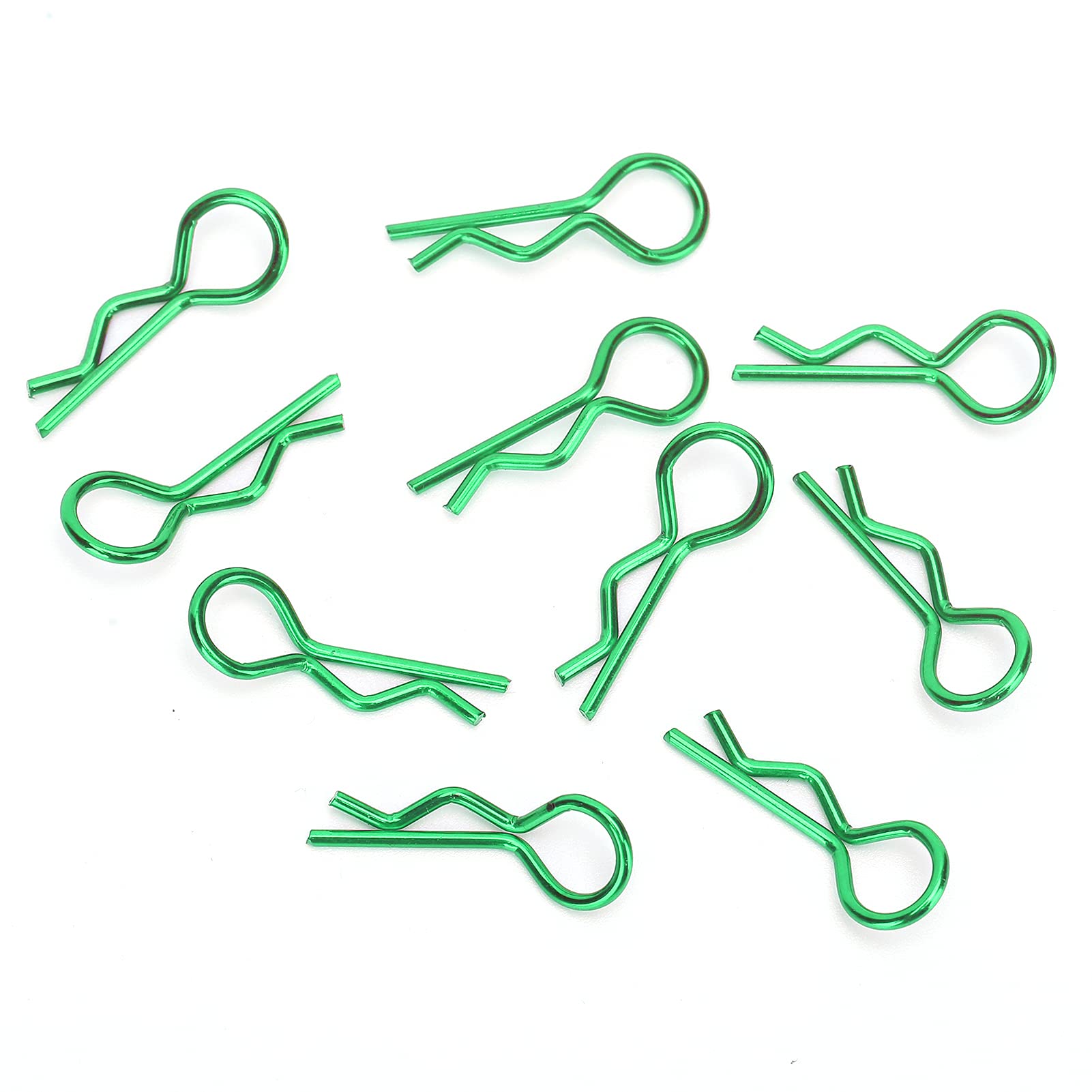 Premium RC Body Clips - Durable Metal Fasteners for 1/5 1/6 1/8 1/10 Scale RC Cars - Easy Installation & Compact Design (Green) - Perfect for Off-Road Bashing, Racing & RC Car Maintenance